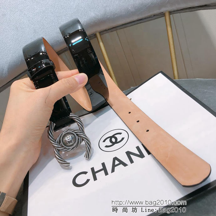 CHANEL香奈兒 18新款 30mm精品 進口皮漆皮面料 樹膏底妖帶 網紅同款腰帶  xfp1163